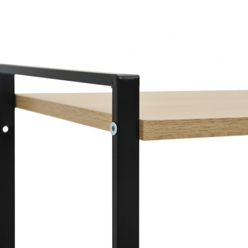 Bogreol med 2 hylder 52×28×59 cm - sort/egetræ, konstrueret træ og stål