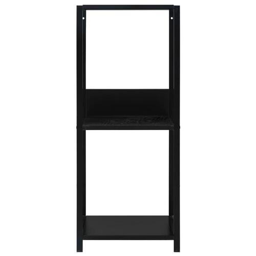 Lille bogreol 33,5x39,6x79,7 cm konstrueret træ sort