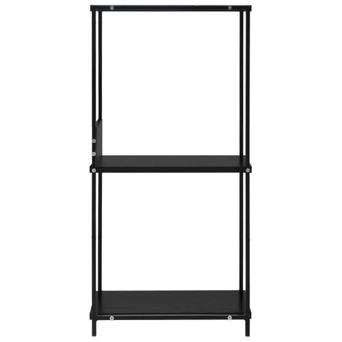 Lille bogreol 33,5x39,6x79,7 cm konstrueret træ sort