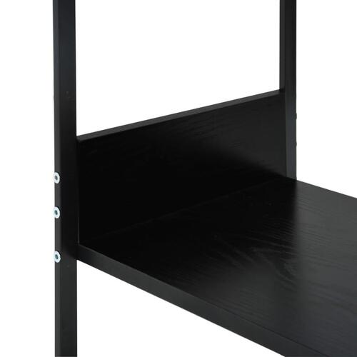 Lille bogreol 33,5x39,6x79,7 cm konstrueret træ sort