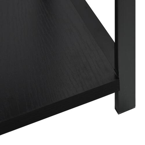 Lille bogreol 33,5x39,6x79,7 cm konstrueret træ sort