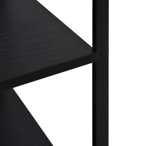 Skab til mikrobølgeovn 60x39,6x79,5 cm konstrueret træ sort