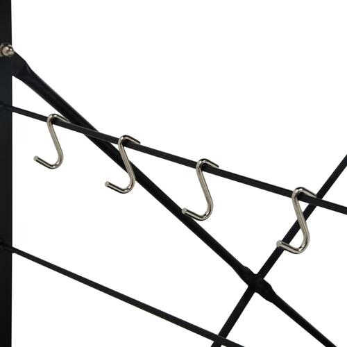 Køkkenreol til mikroovn 60x39,6x79,5 cm konstrueret træ sort/eg