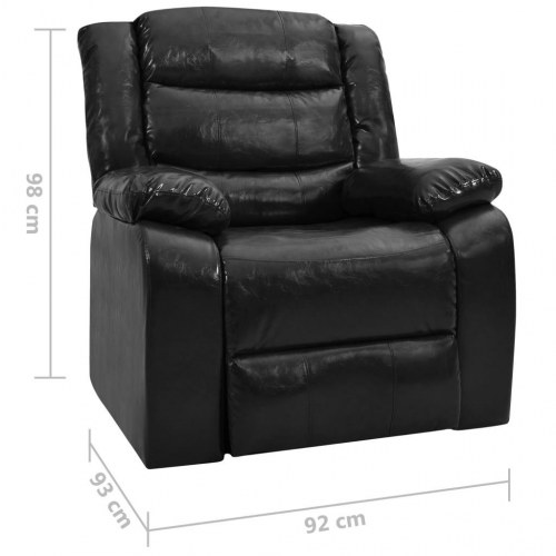 Lænestol kunstlæder sort