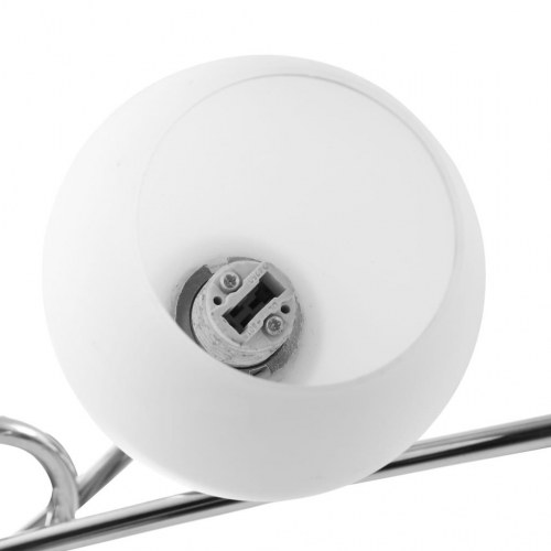 Loftlampe med runde keramiske lampeskærme til 5 G9-pærer hvid