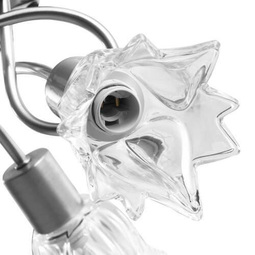 Loftlampe transparente glasskærme til 3 E14-pærer tulipanform