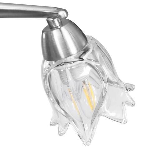 Loftlampe transparente glasskærme til 3 E14-pærer tulipanform