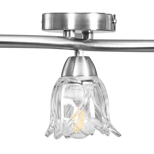 Loftlampe transparente glasskærme til 3 E14-pærer tulipanform