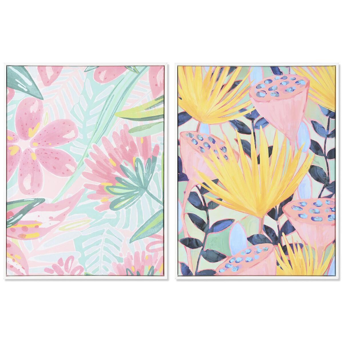 Lærredsmaleri - moderne blomster, 60 × 80 cm billede