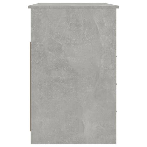 Skrivebord m. skuffer 102x50x76 cm konstrueret træ betongrå