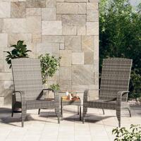 Adirondack-havestol polyrattan grå