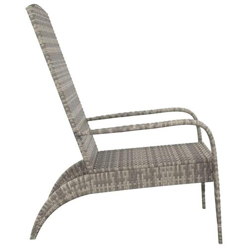 Adirondack-havestol polyrattan grå