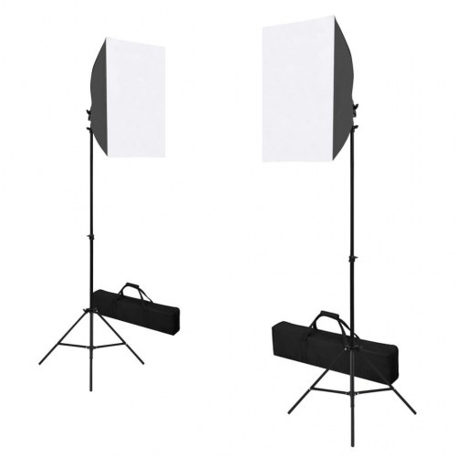 Fotostudiesæt med lampesæt +baggrund og reflektor