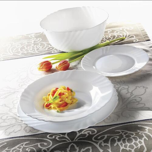 Desserttallerken Bormioli Rocco Ebro Hvid Glas (20 cm) (36 Enheder)