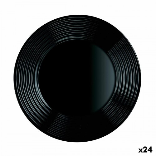 Luminarc Harena middagstallerken i sort glas 25 cm - 24 stk.