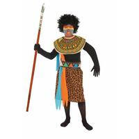 Kostume til børn Afrikansk mand (4 Dele) 11-13 år