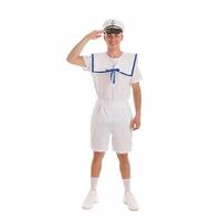 Kostume til voksne Hvid Sømand 3 Dele XL
