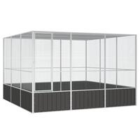 Fuglebur 302,5x324,5x211,5 cm galvaniseret stål antracitgrå