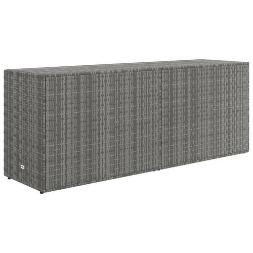 Opbevaringsskab til haven 198x55,5x80 cm polyrattan grå