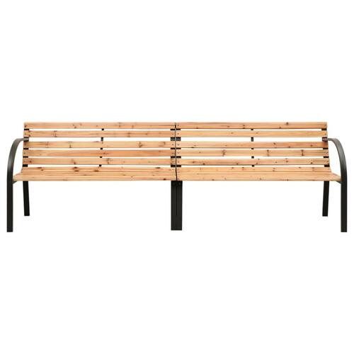 Dobbelt havebænk 225 cm massivt grantræ