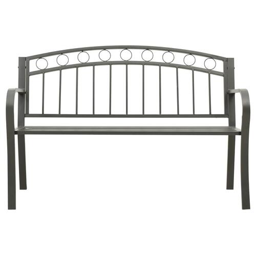 Havebænk 120 cm stål grå