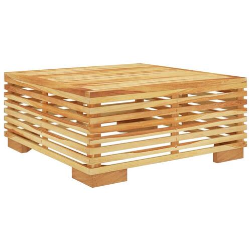 Sofabord til haven 69,5x69,5x31 cm massivt teaktræ
