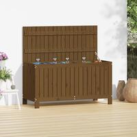 Havekasse 115x49x60 cm massivt fyrretræ gyldenbrun