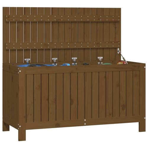 Havekasse 115x49x60 cm massivt fyrretræ gyldenbrun