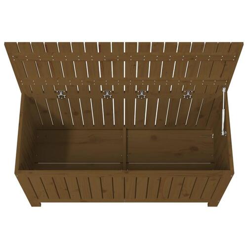 Havekasse 115x49x60 cm massivt fyrretræ gyldenbrun