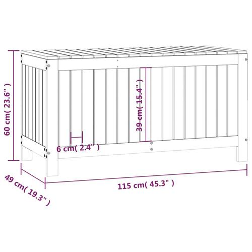 Havekasse 115x49x60 cm massivt fyrretræ gyldenbrun