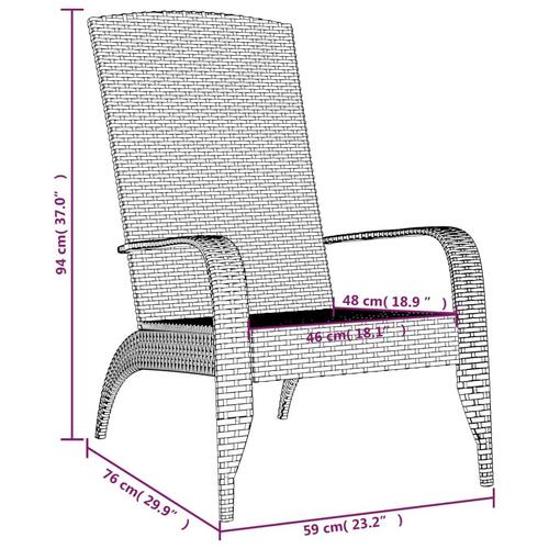 Adirondack-havestol polyrattan sort