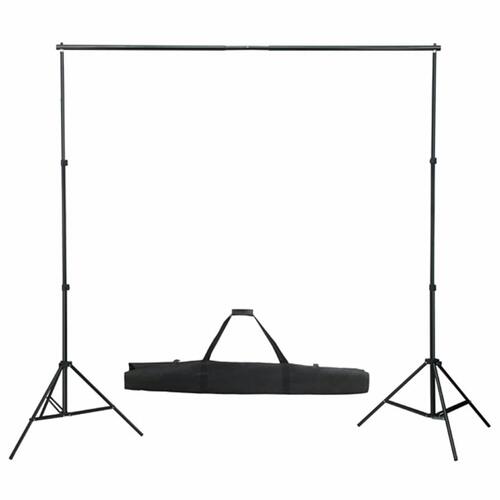 Fotostudieudstyr med lampesæt og baggrund