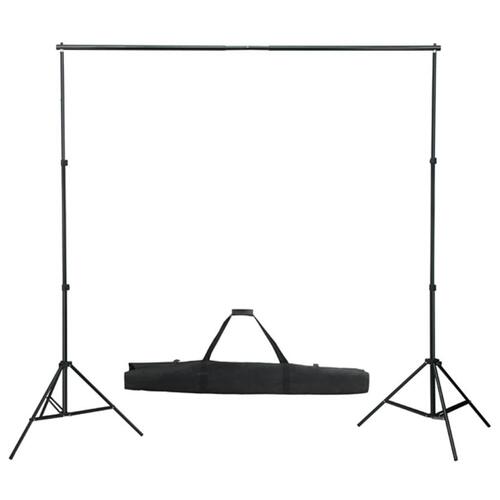 Fotostudieudstyr med lampesæt og baggrund