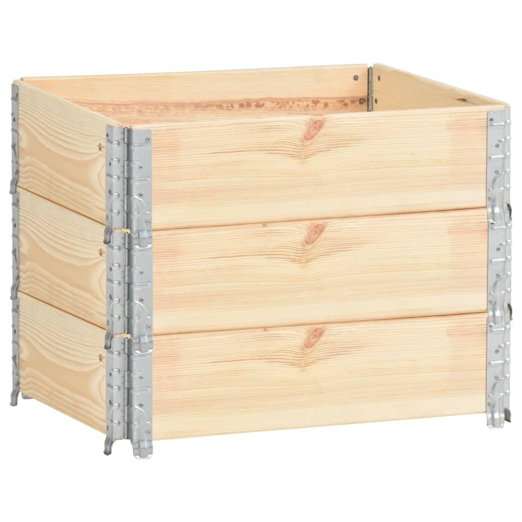Højbed 3 stk. 60x80 cm massivt fyrretræ