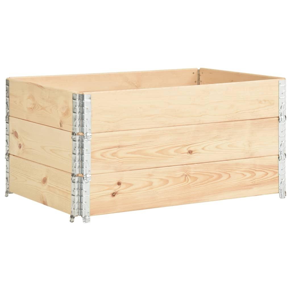 Højbed 3 stk. 80x120 cm massivt fyrretræ