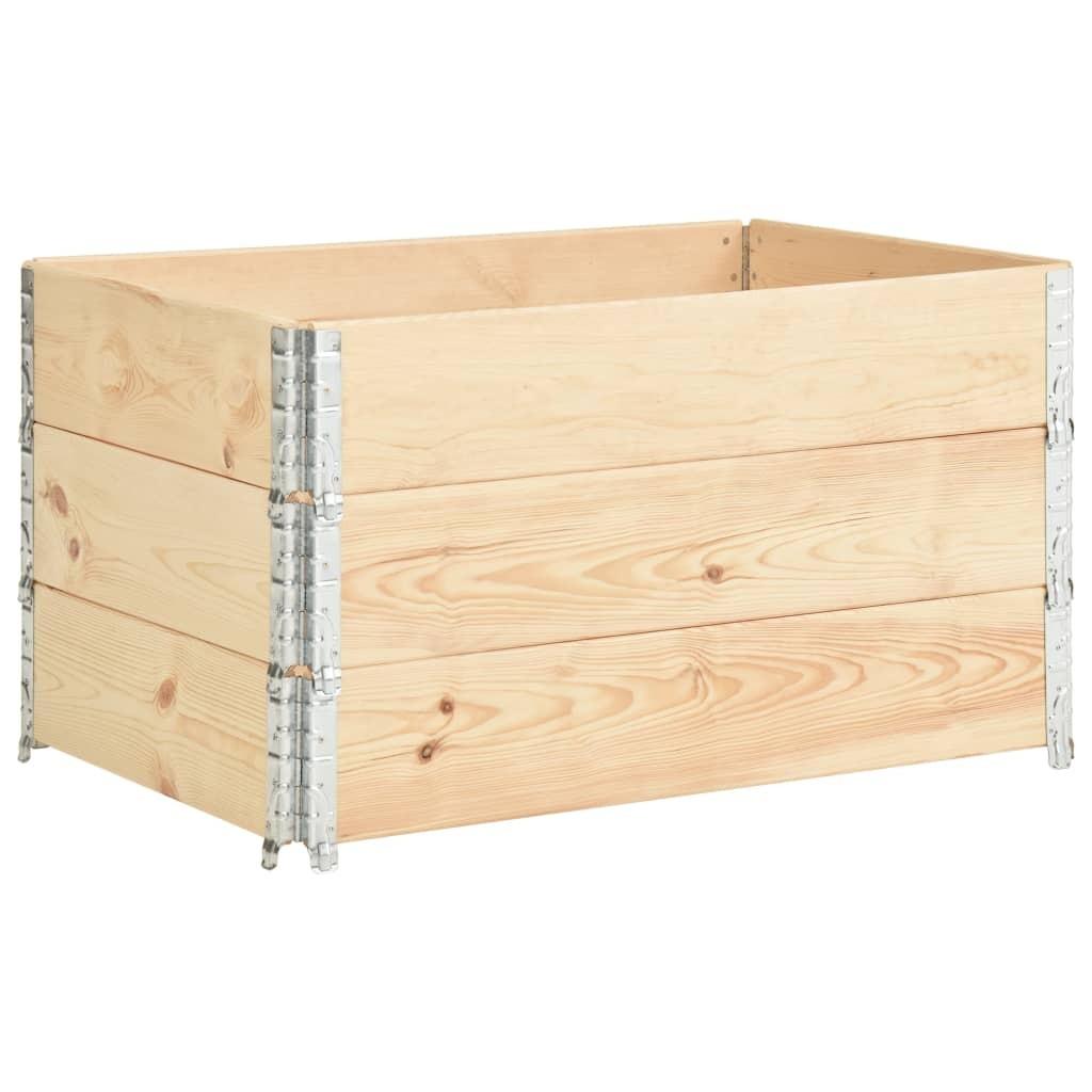 Højbed 3 stk. 50x100 cm massivt fyrretræ
