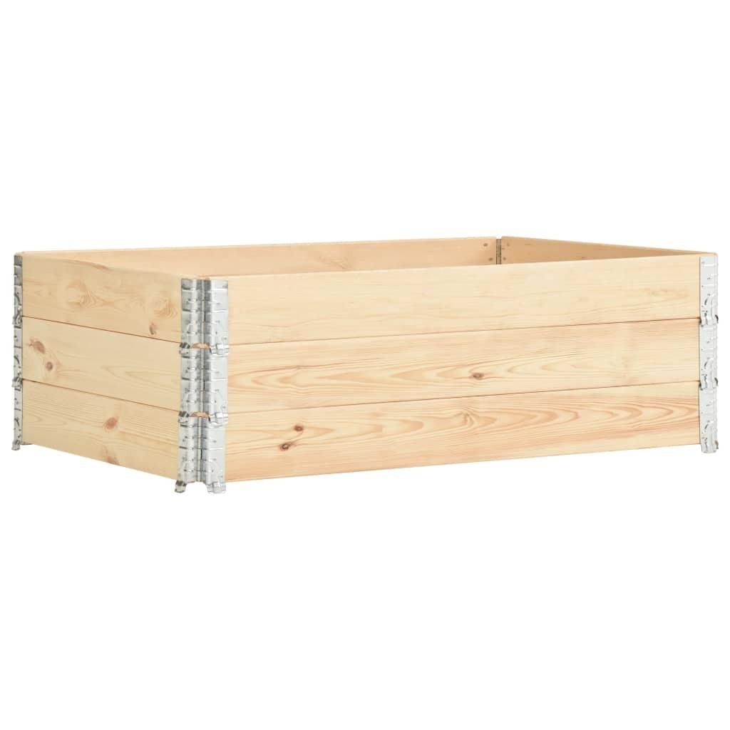 Højbed 3 stk. 50x150 cm massivt fyrretræ