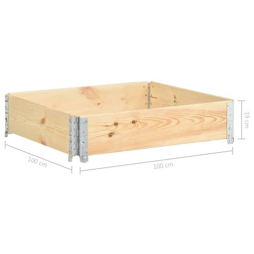 Højbed 100x100 cm massivt fyrretræ