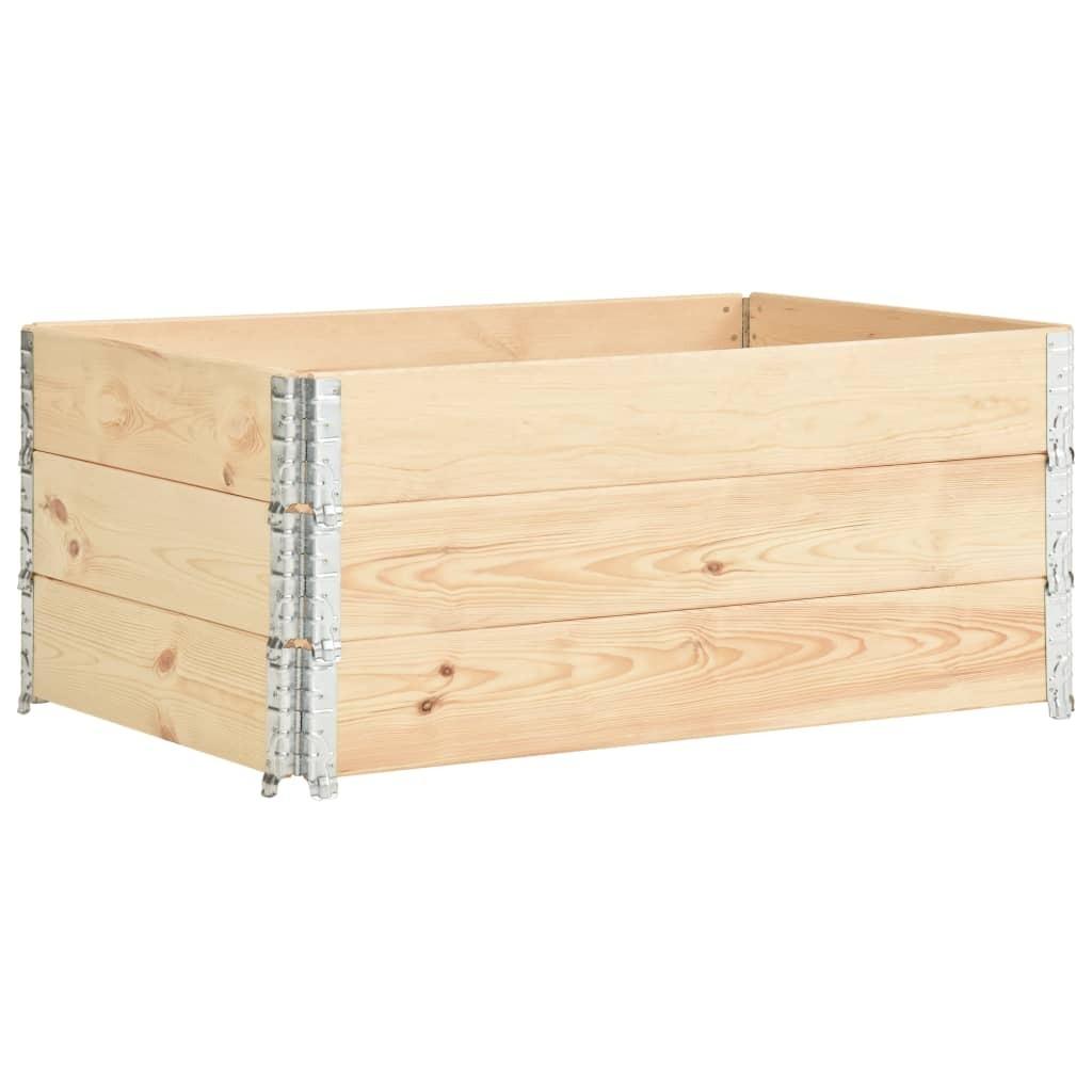 Højbed 3 stk. 100x150 cm massivt fyrretræ