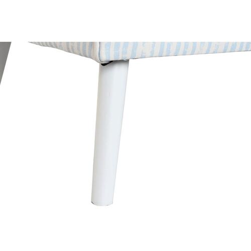 Sofa Blå Hvid Himmelblå Metal Striber Middelhavet 130 x 68 x 78 cm