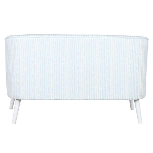 Sofa Blå Hvid Himmelblå Metal Striber Middelhavet 130 x 68 x 78 cm
