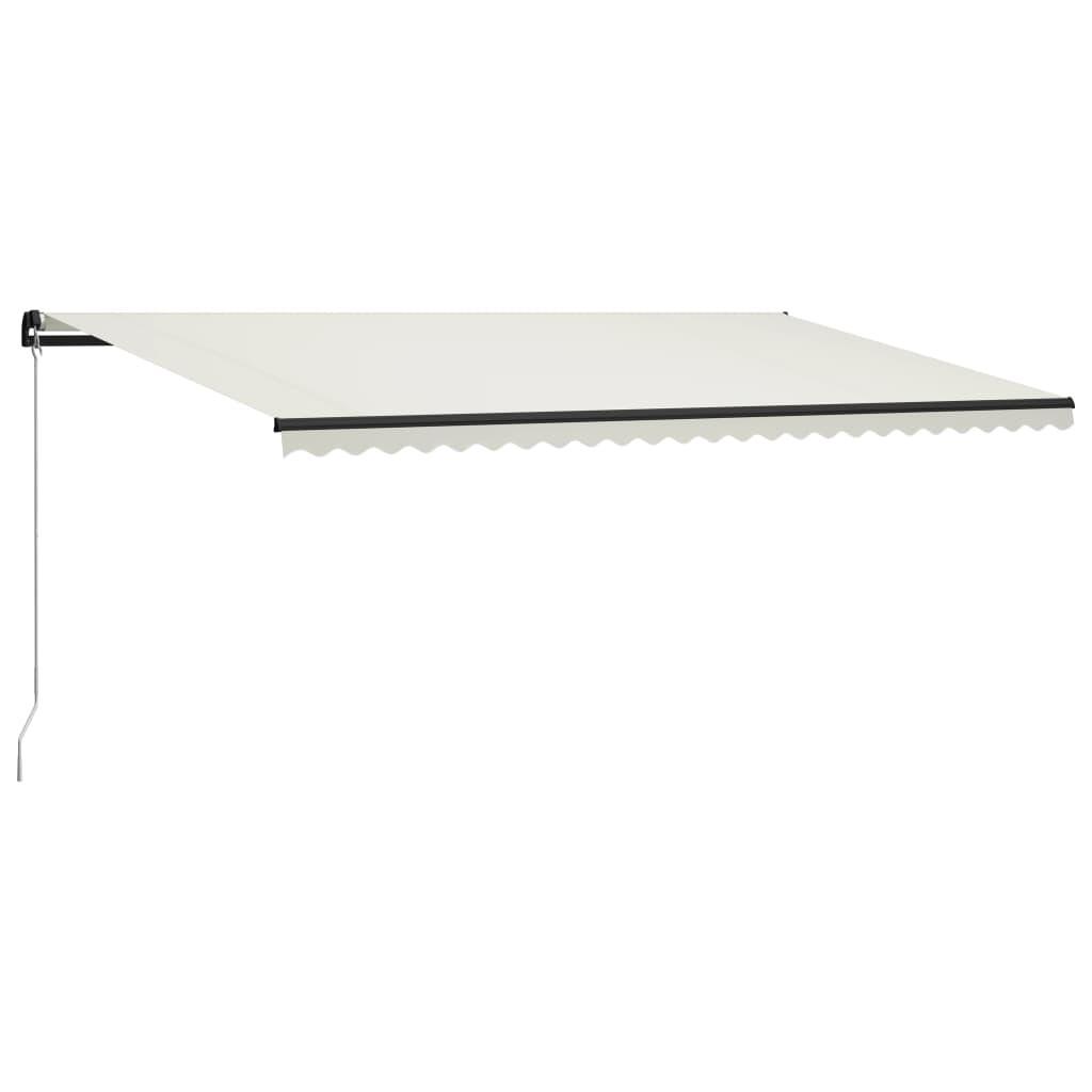 Foldemarkise manuel betjening 600x300 cm cremefarvet