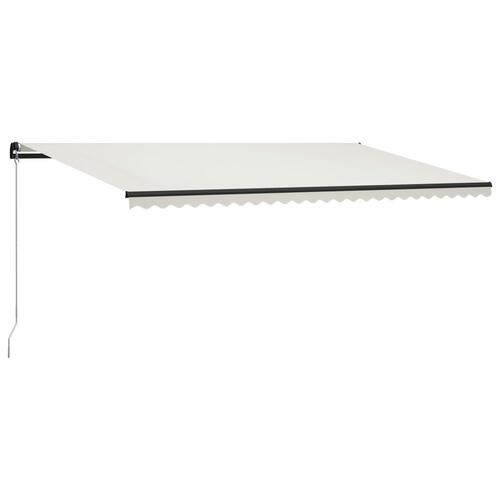 Markise m. LED-lys 600x300 cm manuel betjening cremefarvet