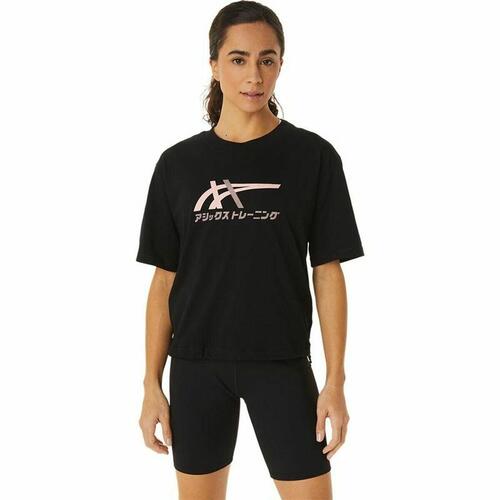 Kortærmet T-shirt til Kvinder Asics Tiger Sort L