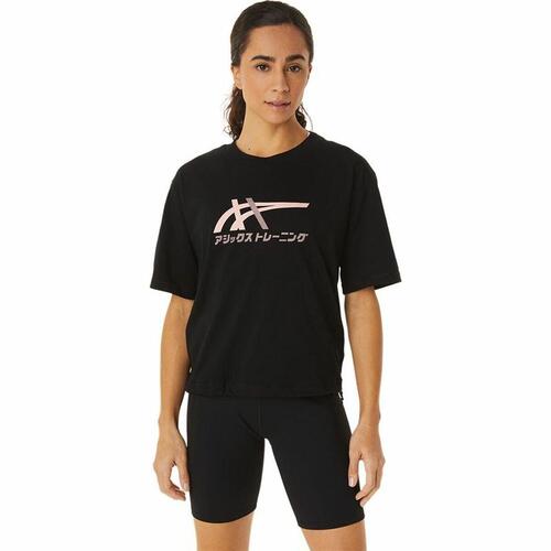 Kortærmet T-shirt til Kvinder Asics Tiger Sort L