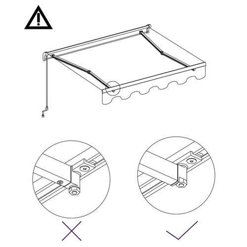 Automatisk foldemarkise 350x250 cm blå og hvid