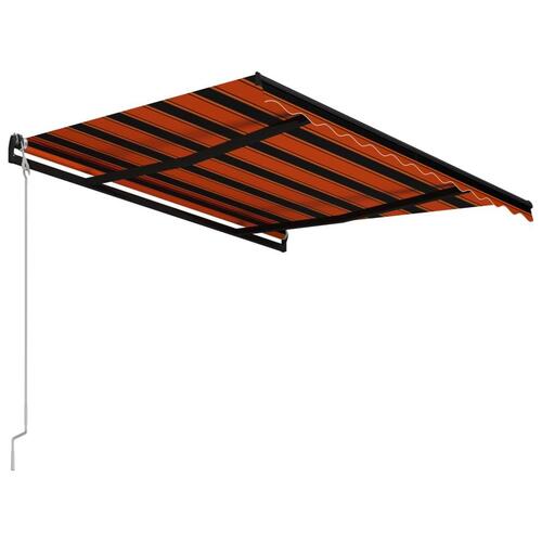 Automatisk foldemarkise 350x250 cm orange og brun