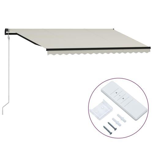 Automatisk foldemarkise 400x300 cm cremefarvet