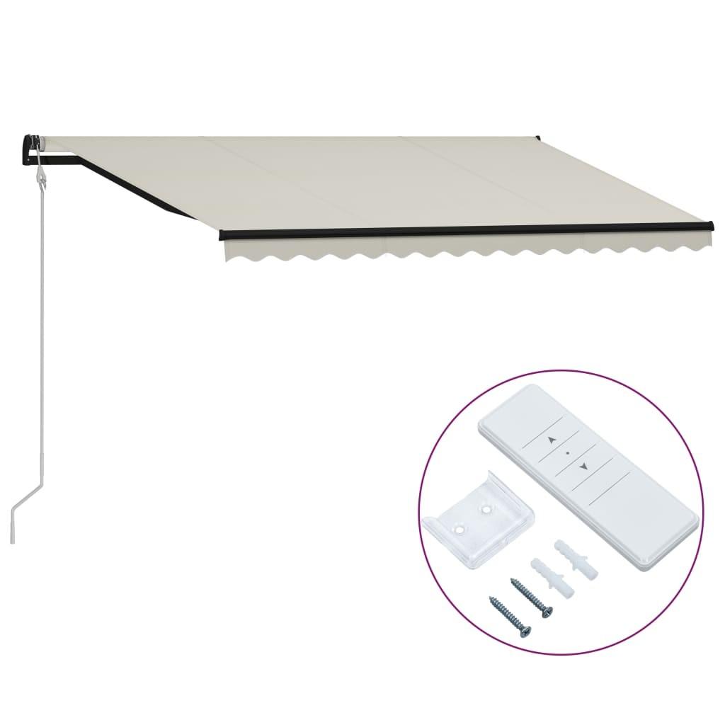 Automatisk foldemarkise 400x300 cm cremefarvet