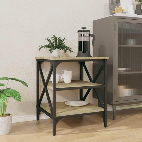 Sidebord 40x42x50 cm konstrueret træ sonoma-eg
